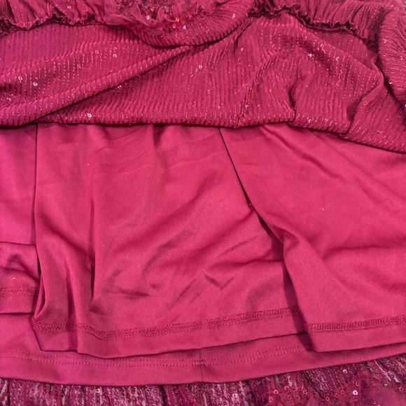 Worn once M by MNK Burgundy Sequins Dress Size Medium - Picture 7 of 9